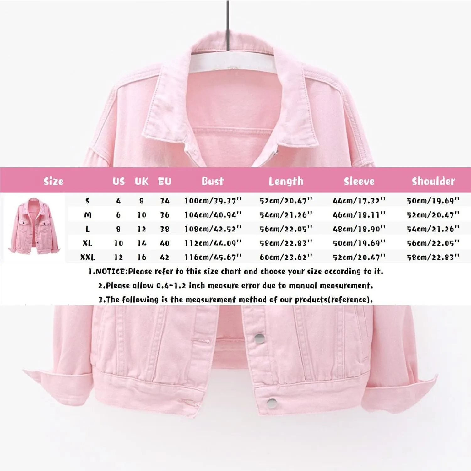 Jean Jacket For Women Trendy Womens Candy Color Denim Jacket Relaxed Fit Casual Jean Trucker Short Jackets For