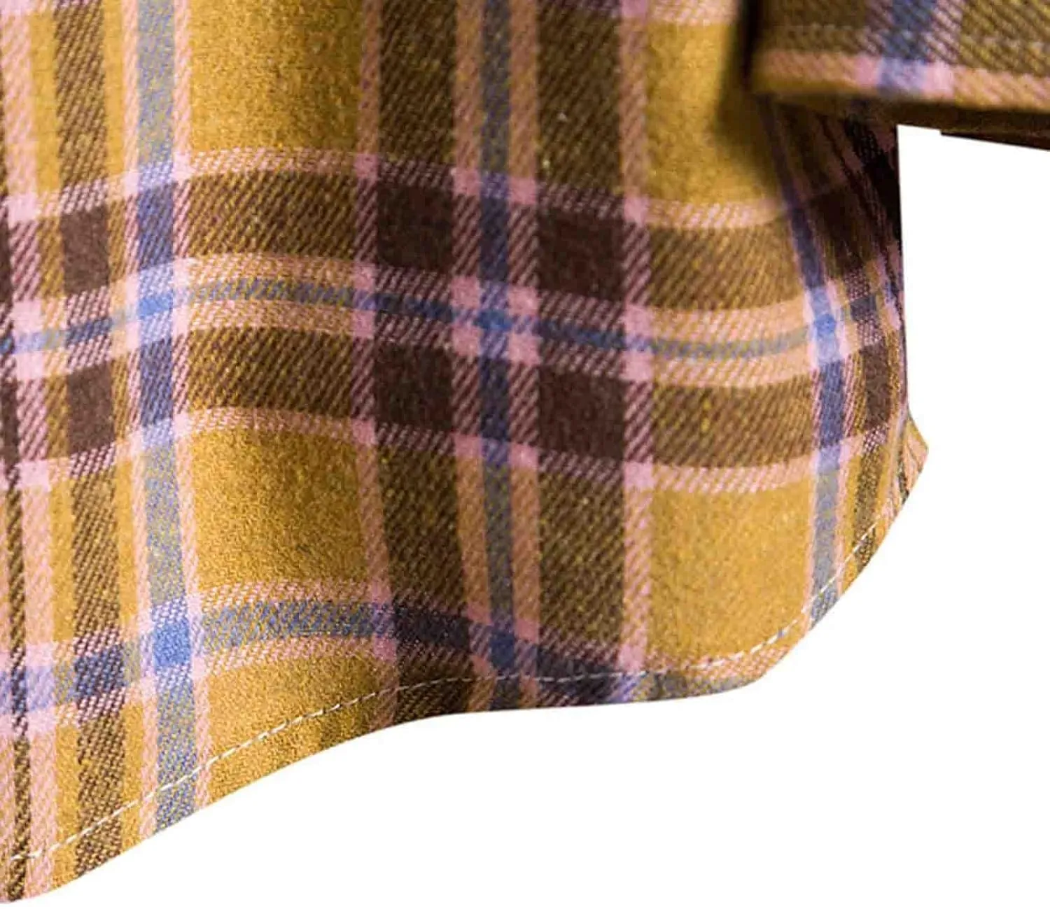 Men's Cotton Flannel Shirt Jacket Long Sleeve Button Down Plaid Shirt Color Block Lightweight Outdoor Camp Shirts