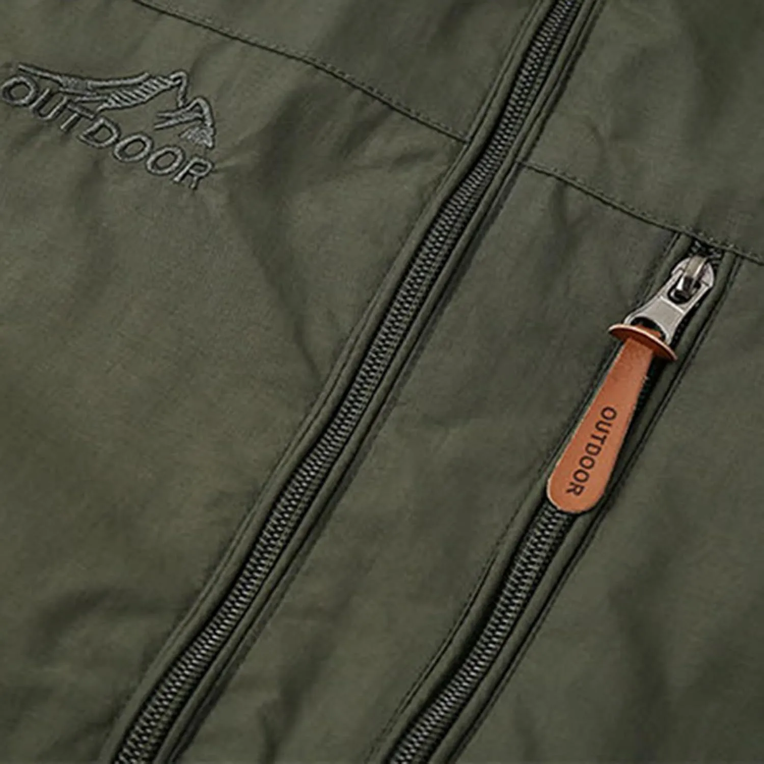 Mens Hooded Outdoor Jacket Long Sleeve Zipper Cargo Jeckets Multi Pocket Overcoat Windbreaker Winter Warm Trench Coat
