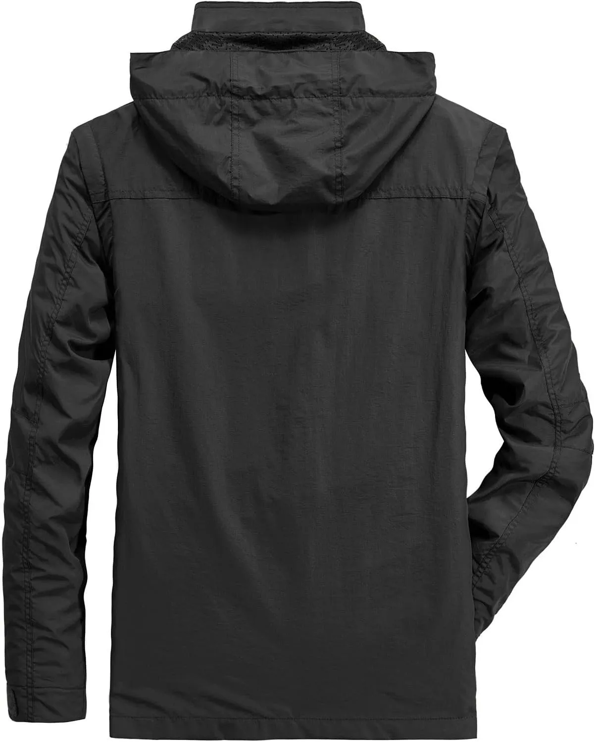 Men's Outdoor Waterproof Soft Shell Hooded Military Special Ops Military Tactical Rain Jackets with Multi Pockets