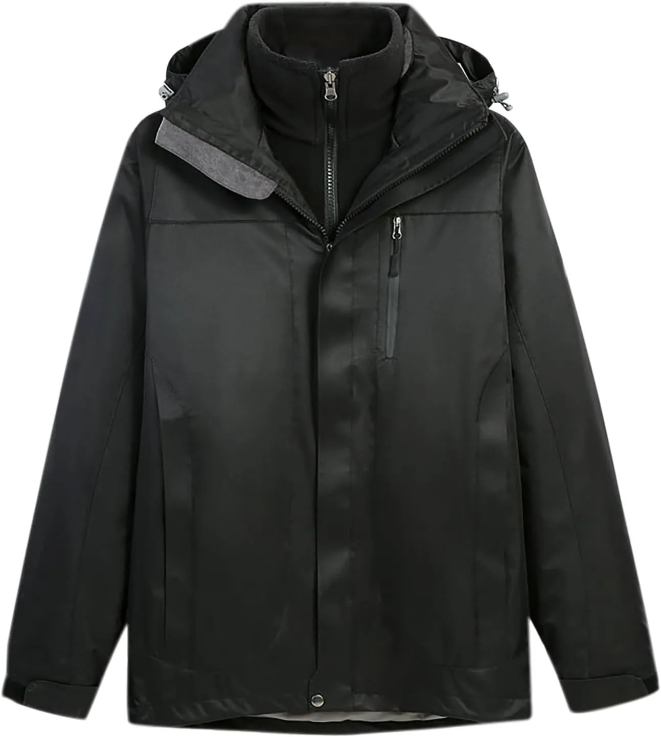 NATHGAM Waterproof Ski Jacket Men Winter Warm Windproof Mountain Raincoat Fleece Lined Hiking Travel Outdoor Hooded Jackets