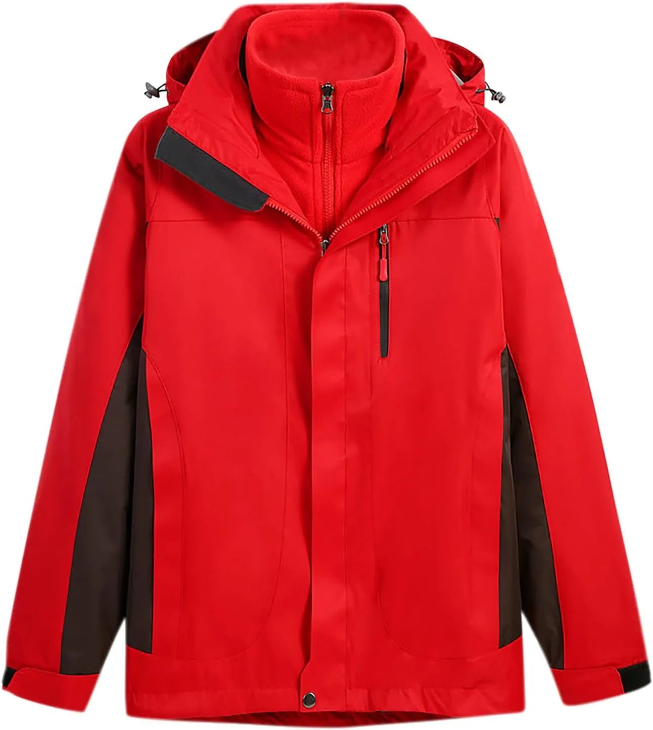 NATHGAM Waterproof Ski Jacket Men Winter Warm Windproof Mountain Raincoat Fleece Lined Hiking Travel Outdoor Hooded Jackets