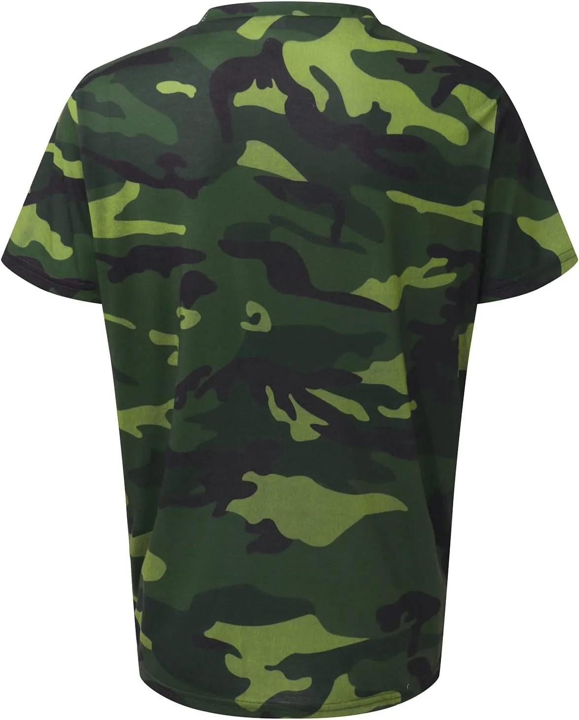RTRDE Men's Casual T Shirts for Man Camouflage T-Shirt Sports Fitness Short Sleeve Military Camo Crewneck Shirts, XL-5XL