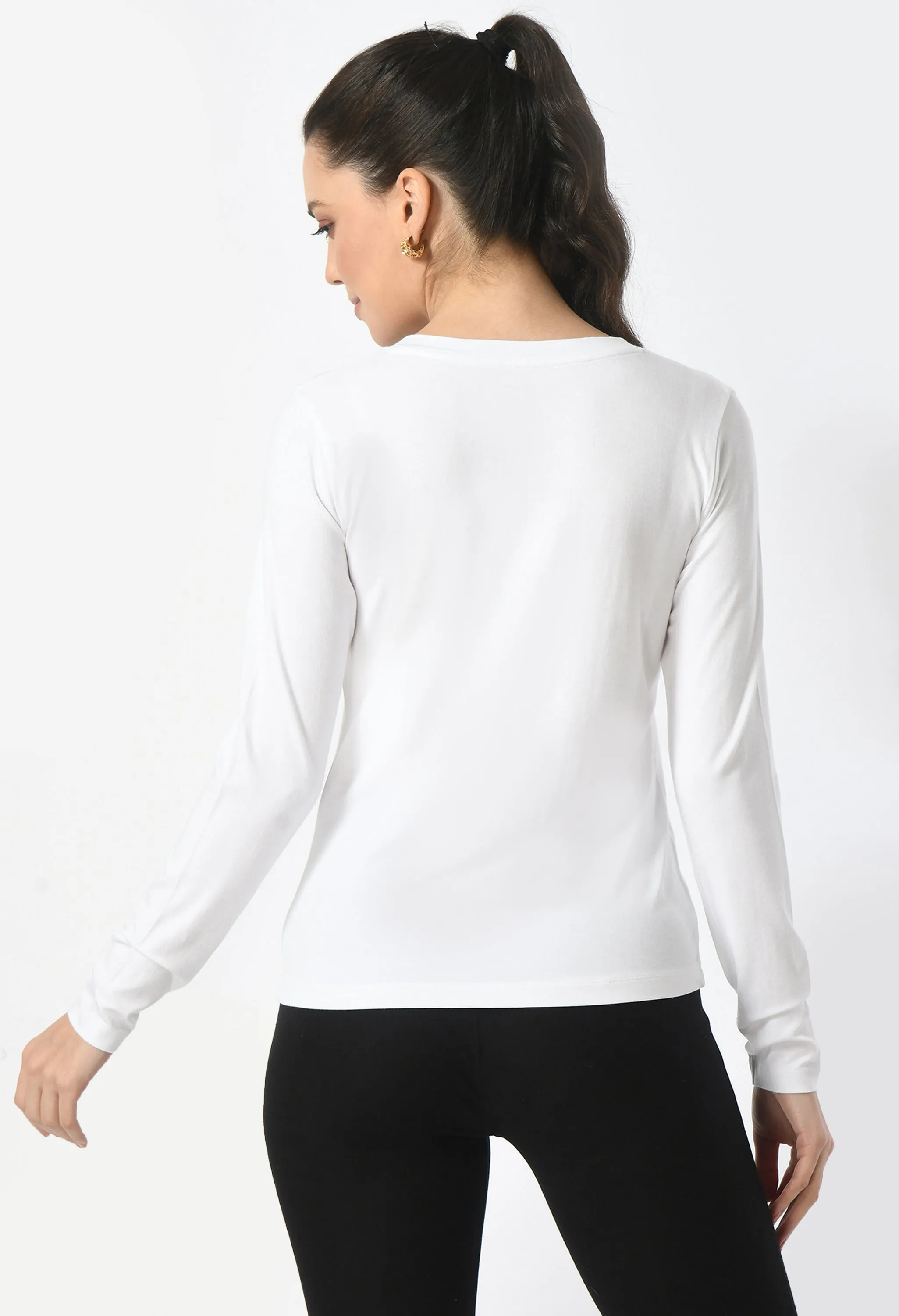 V-Neck Long Sleeve T-Shirt  #6004